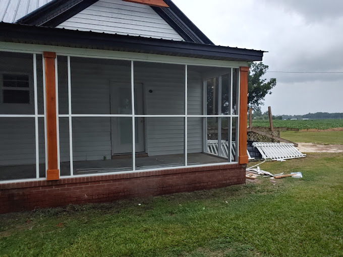 A house with a porch and a covered porch